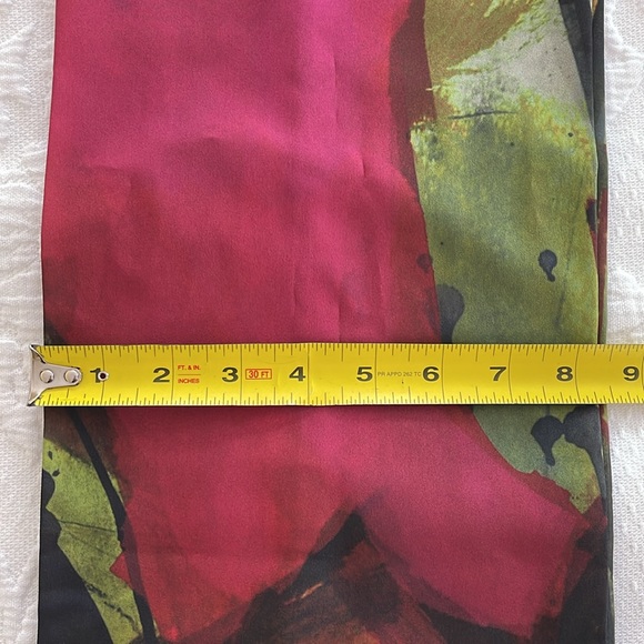 Artful Home NWOT Lumen Top & Scarf by Andrea Geer, Olive/Fuchsia Brush, L/XL - Picture 14 of 15